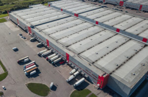 Aerial view of logistic center - EZY GPS